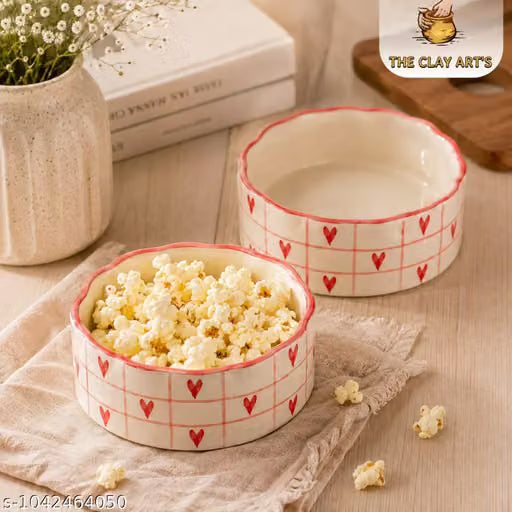 Two-Piece Ceramic Snack and Serving Bowl Set