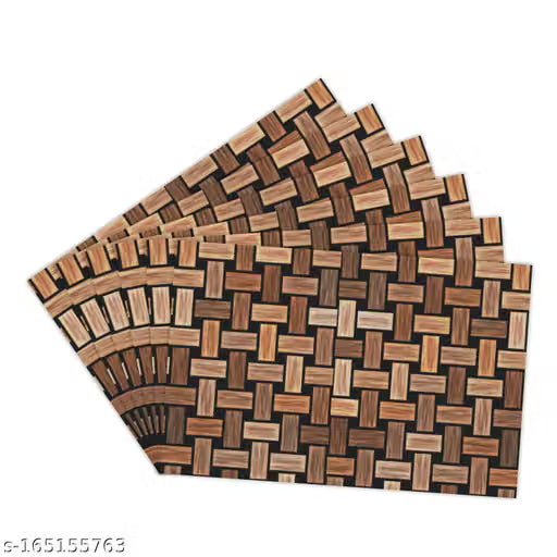 Rectangular PVC Table Placemats, Pack of 6