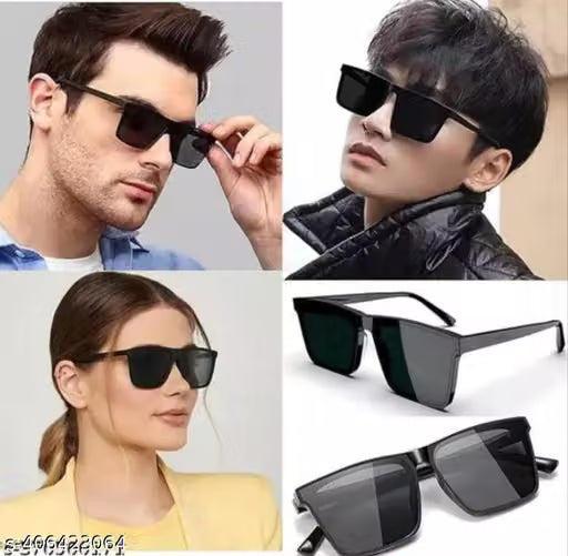 Black Oval Narrow Retro Sunglasses Pack of 2