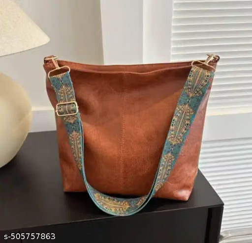 Textured Brown Elegant Fashionable Women’s Handbag