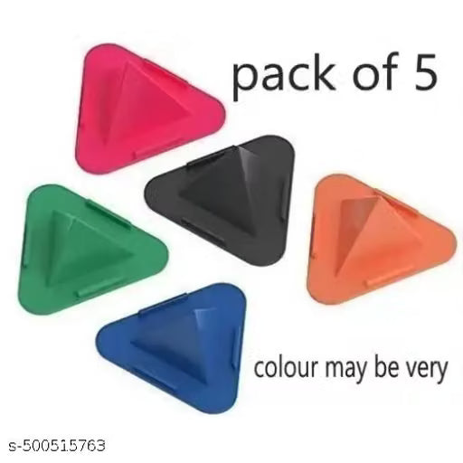 Triangle Foldable Plastic Mobile Stand Pack of 5