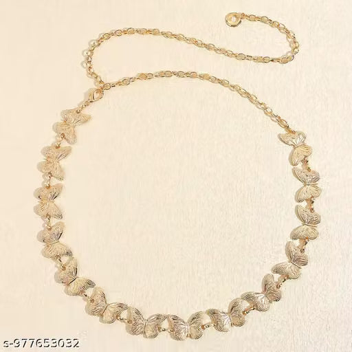 Women Gold Butterfly Pendant Waist Chain
