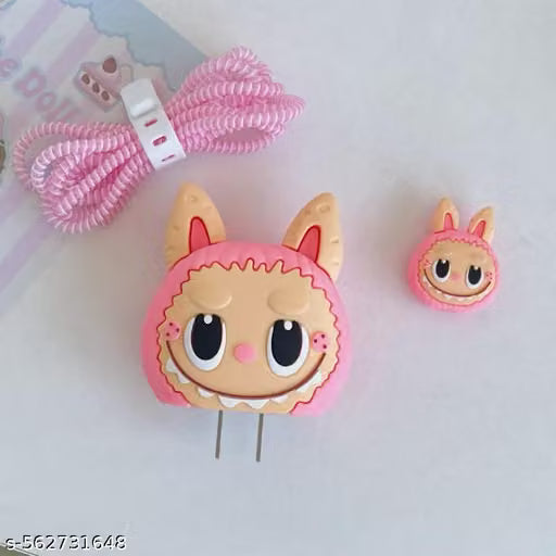 Cartoon iPhone 18W–20W Charger Adapter and Cable Cover