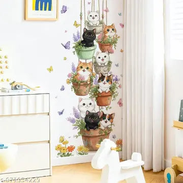 Cute Kitty Animal Wall Sticker