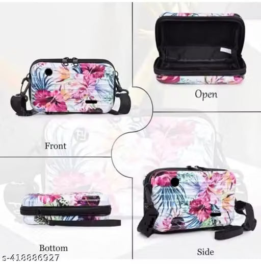 Printed White Crossbody Sling Bag