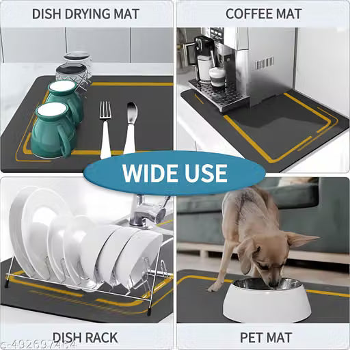 Absorbent Non-Slip Kitchen Dish Drying Mat