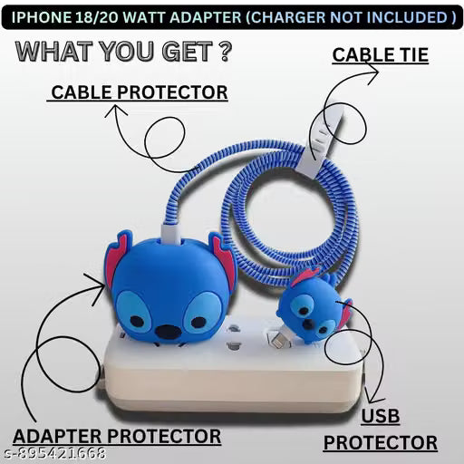 Silicone iPhone 18W–20W Charger Cover with Cable Protector