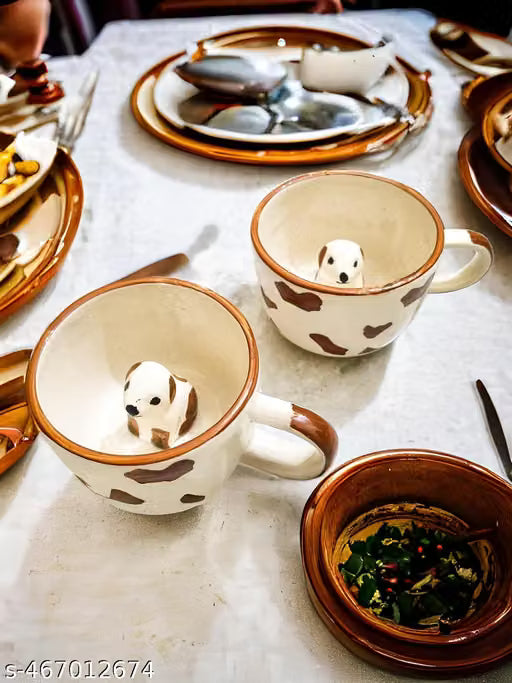 3D Puppy Design Ceramic Coffee Mug
