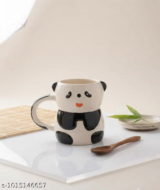 350ml Panda Design Ceramic Coffee Mugs – Set of 2