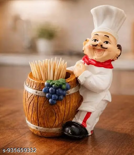 Chef-Design Tabletop Toothpick Holder