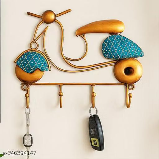 Scooter-Shaped Iron Wall Key Holder