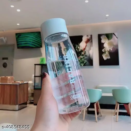 550ml Clear Plastic Water Bottle with Rubber Rope