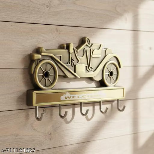 Vintage Car-Shaped Key Holder with 5 Hooks