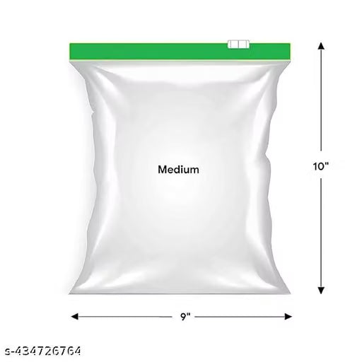 Pack of 10 Reusable Medium Ziplock Food Storage Bags