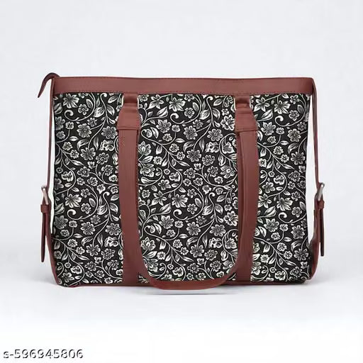 Floral Women's Office Tote Bag Laptop Tote Bag