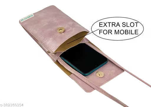 Textured PU Leather Women's Crossbody Mobile Sling Bag