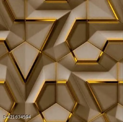 AZURE DECORS BROWN LASER STRINGS SELF ADHESIVE WALLPAPER 200 X 45 CM - 9 SQFT APPROX
