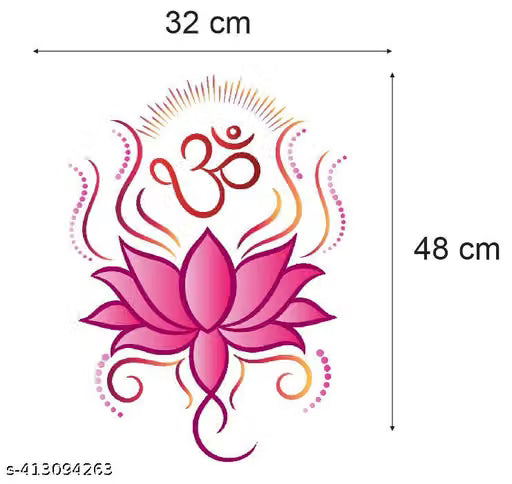 HD om wall sticker, Size 30x48cm wall sticker multicolor wall decal for home wall design and creative wall sticker for bedroom living room, kids room, hall and various place