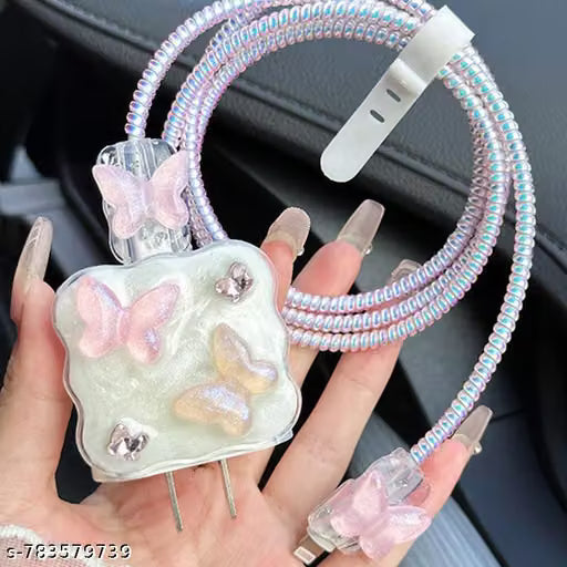 Cute Cartoon 3D iPhone Charger Adapter Cover