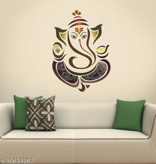 Saiii Designs Ganesha Wall Sticker to add life to your Walls (Medium)