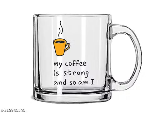 330ml Transparent Love Quote Coffee Mug