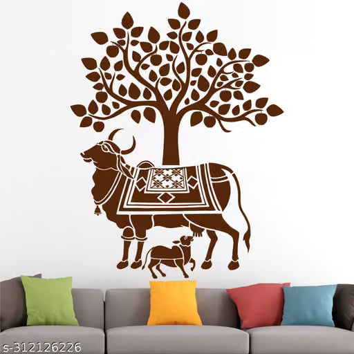 Kamdhenu Cow Wall Sticker