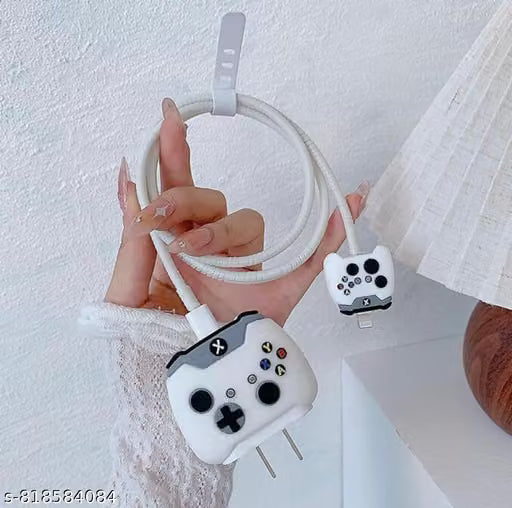White Game Controller 3D iPhone Charger Cover