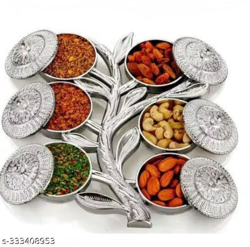 Tree-Shaped 6-Section Decorative Dry Fruit Gift Tray