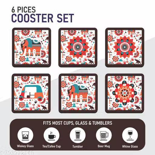 Square Wooden Tea and Coffee Coaster