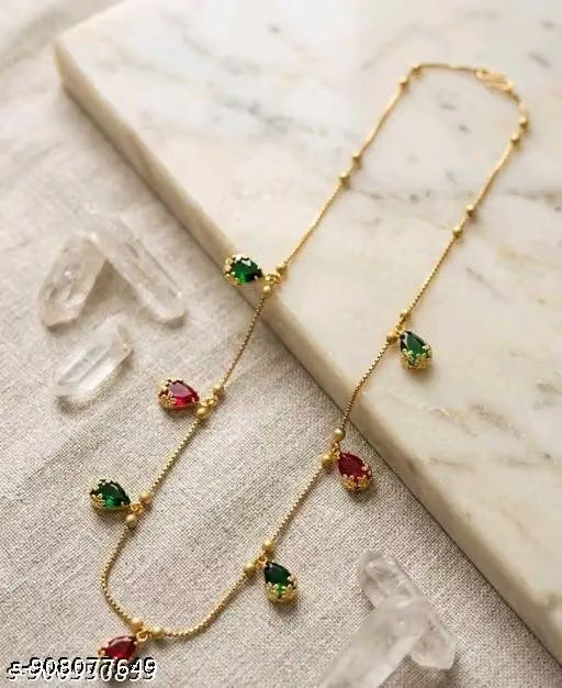 Gold Micro Plated Tanmaniya Chain Necklace
