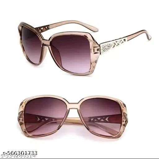 Brown Oversized Square Style Sunglasses