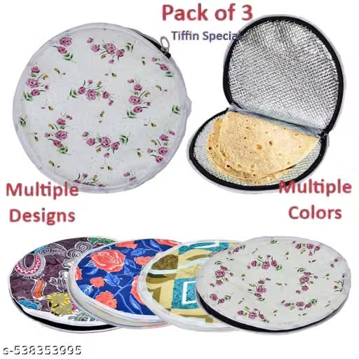 Set of 3 Insulated Roti and Chapati Warmers