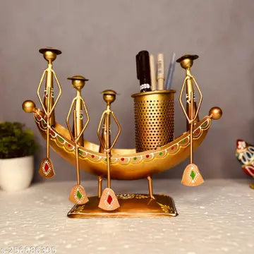 Kerala Boat Metal Pen Stand