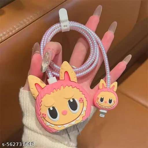 Cartoon iPhone 18W–20W Charger Adapter and Cable Cover
