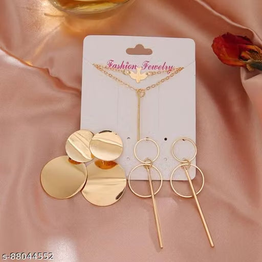 Gold Plated Fashion Drop Earrings