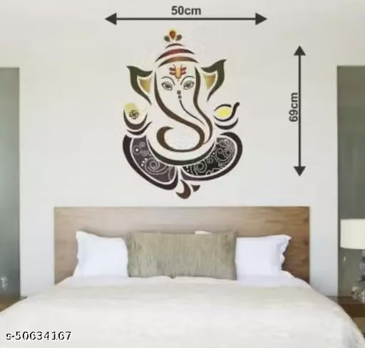 Saiii Designs Ganesha Wall Sticker to add life to your Walls (Medium)