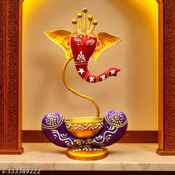 Metal Ganesha Tealight Holder