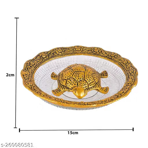 Gold Tortoise Feng Shui Showpiece