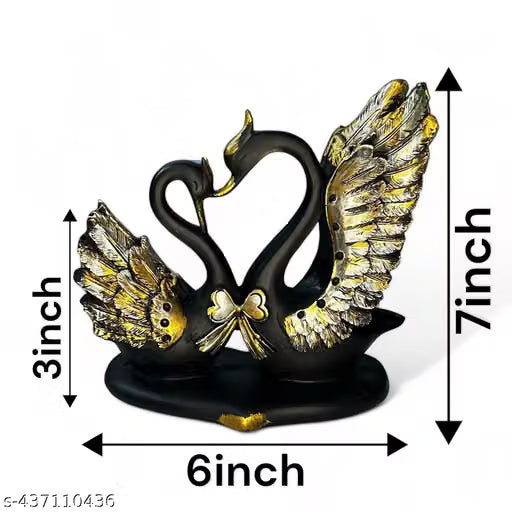 Golden Duck Couple Showpiece