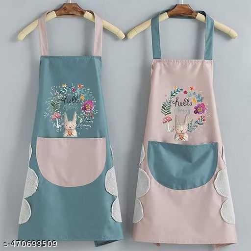 Cute Bear Waterproof Kitchen Apron with Front Pocket