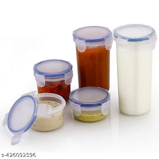 Set of 5 Round Airtight Food Storage Containers
