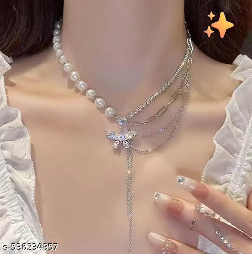 Korean Style Pearl Choker Necklace