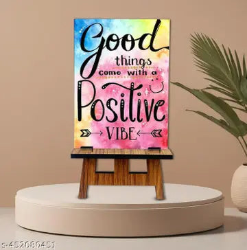 Wooden Motivational Quote Showpiece