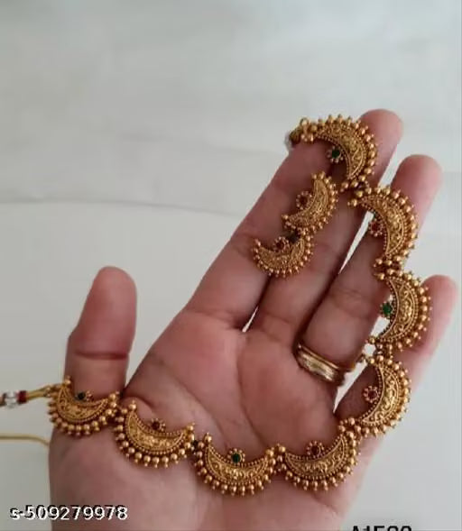 Ruby Stone Gold Plated Choker and Earring Set