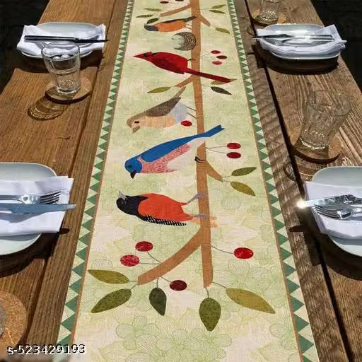 Digital Print Table Runner for 6-Seater Table, 13 x 72 Inch
