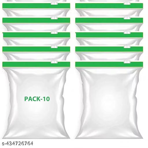 Pack of 10 Reusable Medium Ziplock Food Storage Bags