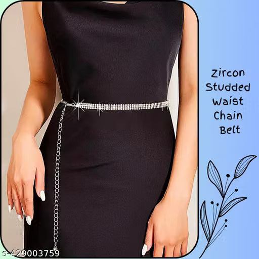 Women Zircon Studded Traditional Kamarbandh Chain