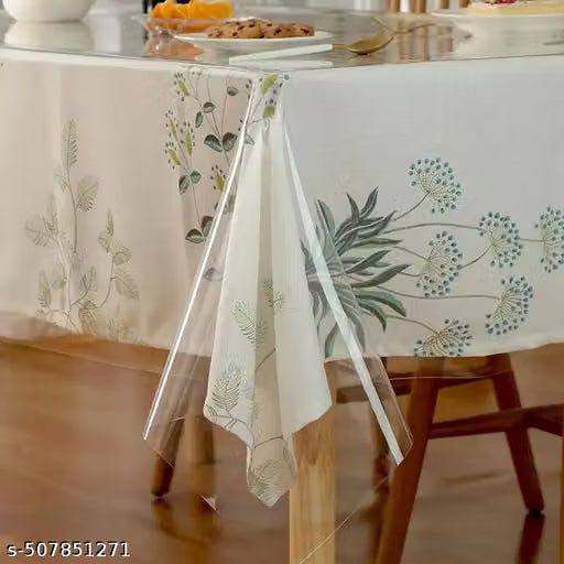 Transparent PVC Dining Table Cover for 6 Seats