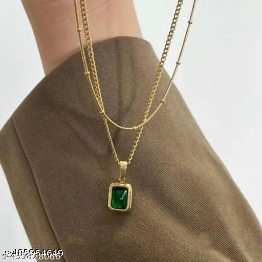 Gold Tone Minimal Heart Pendant Necklace