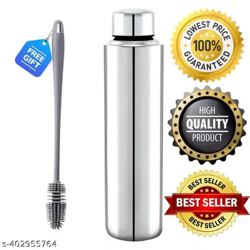 1L Stainless Steel Fridge Water Bottle – Silver